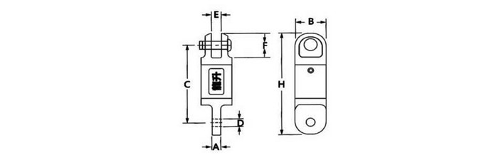 OO型萬向起重接頭尺寸圖