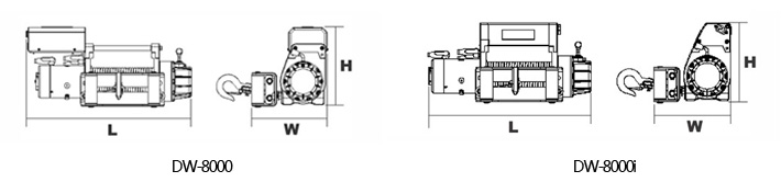 DW-8000(i)電動絞盤結構尺寸圖