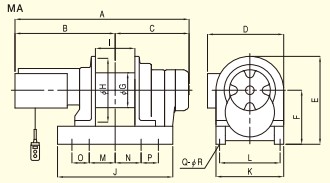 TKK MA型電動(dòng)卷揚(yáng)機(jī)尺寸圖