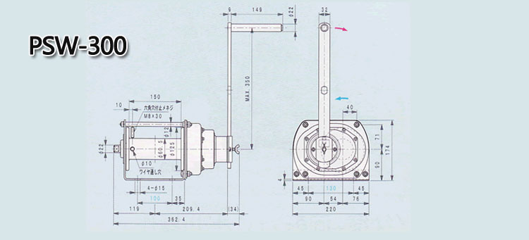 FUJI PSW型手搖絞盤技術參數(shù)