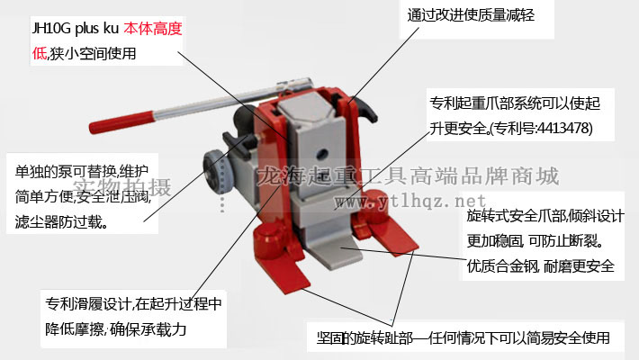 JUNG低型爪式千斤頂優(yōu)勢(shì)示意圖