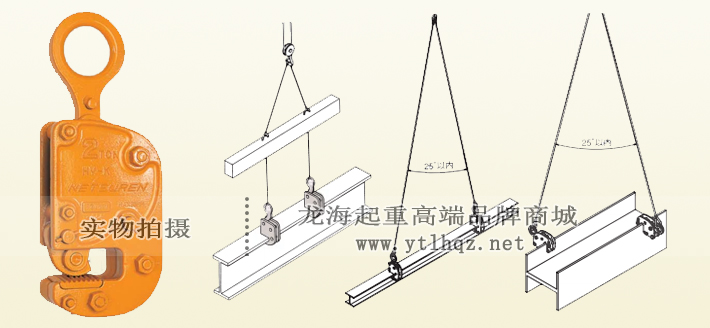 HV-K型三木鋼板鉗吊裝示意圖