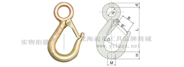 KANSAI強力眼型吊鉤尺寸圖