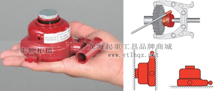 MASADA迷你型千斤頂實物圖和使用案例示意圖