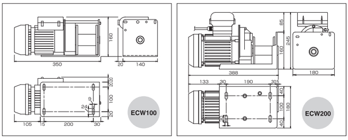 HHH ECW小型卷揚機尺寸圖